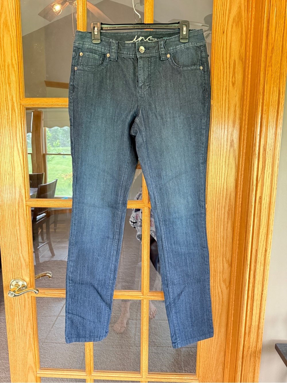 INC International Concepts Women's Indigo Straight-Leg Jeans